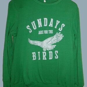 Sunday Fun Day Are for the BIrds Green Men's Small NEW